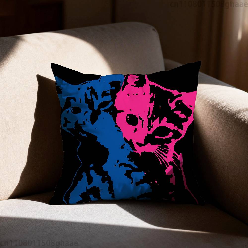 Tv Girl Pillow Case Sofa Living Room Bedroom Headboard Backrest Cushion Square Cushion Nap Time