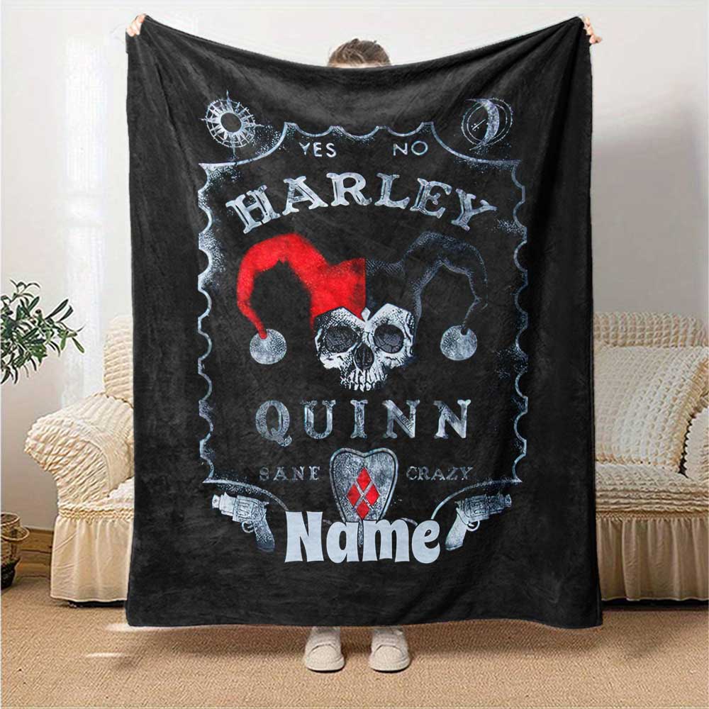 Warner Bros. Movies (3) Customize Your Name Blanket Multi-purpose Customizable Blanket Durable Comfort Throw For Bedding Sofa Livingroom Office