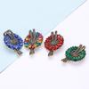 High-end vintage elegant small crystal brooch, fashionable suit jacket, sweater, collar brooch, anti-exposure accessory