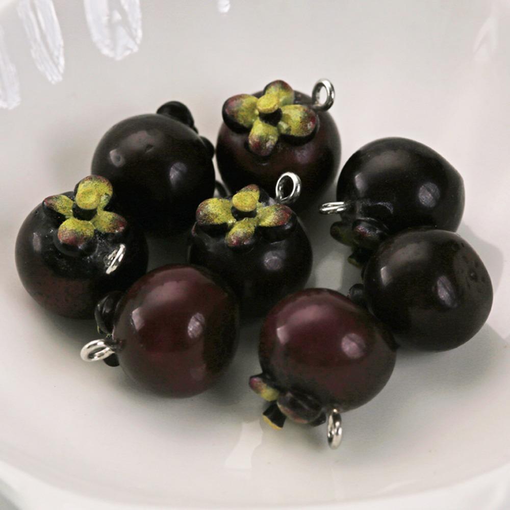 10pcs Resin Fruit Beads Simulated Fruit Keychain Making Accessories DIY Earring Necklace Jewelry