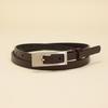 High-end Women's Belt Basic Versatile Commuting Belt Cowhide Leather Genuine Leather Thin Belt Women Chic Women's Belt