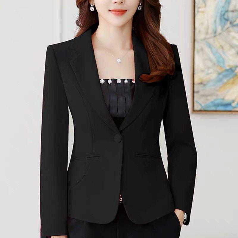 Spring Autumn Female Suit Jacket Black Professional Suit Interview Formal Work Clothes Office Lady OL Classic Blazers for Women