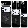 Capa Case for iPhone 17 Air 16 Pro Max 15 Plus 11 13 Mini 14 12 Back Phone Cover Minimal Aesthetics Flowers