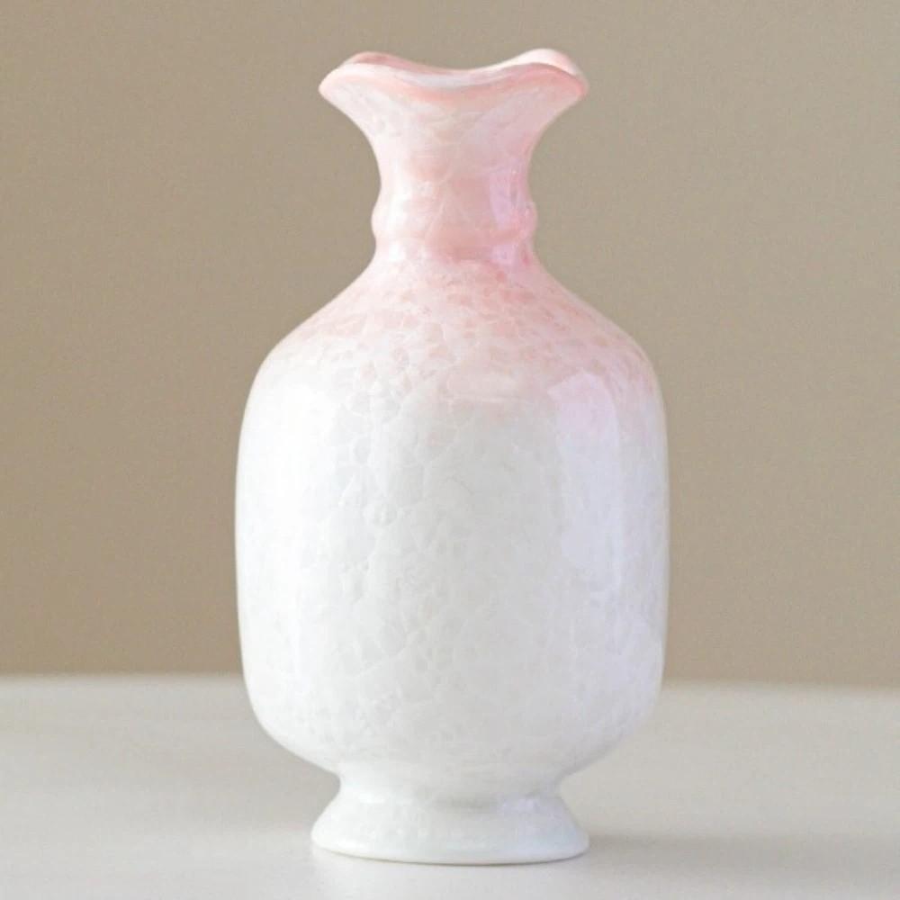 Gradient Glaze Plant Pot Ornament Modern Floral Bottle Table Ornament Ceramic Vase  Home Decor розовый