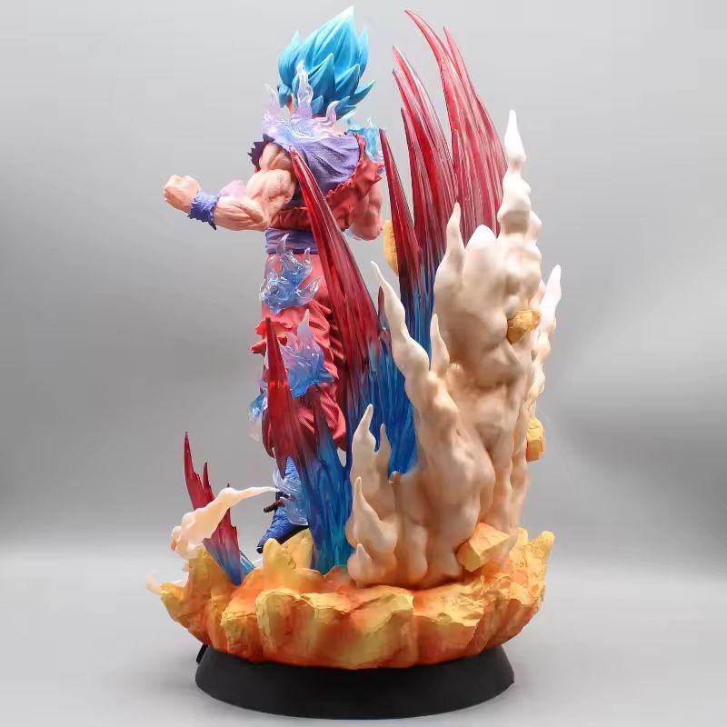 45cm Dragon Ball Goku Super Saiyan God Super Saiyan Anime Figure Model Statue Boys Collection Desktop Decoration Ornament Toys