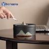 Hand-painted Ceramic Ashtray with Thousand-Mile Rivers & Mountains Design