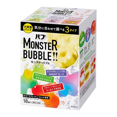 Dekaraku Size Bub Monster 18 Highly Concentrated Carbonated Bath Additive with Hot Spring Ingredients Bubble, Tablets, [Quasi-drug]