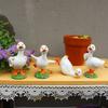 Cartoon Duck Figurine Set Cute Duck Ornaments Mini Duck Statue  For Garden Courtyard Outdoor