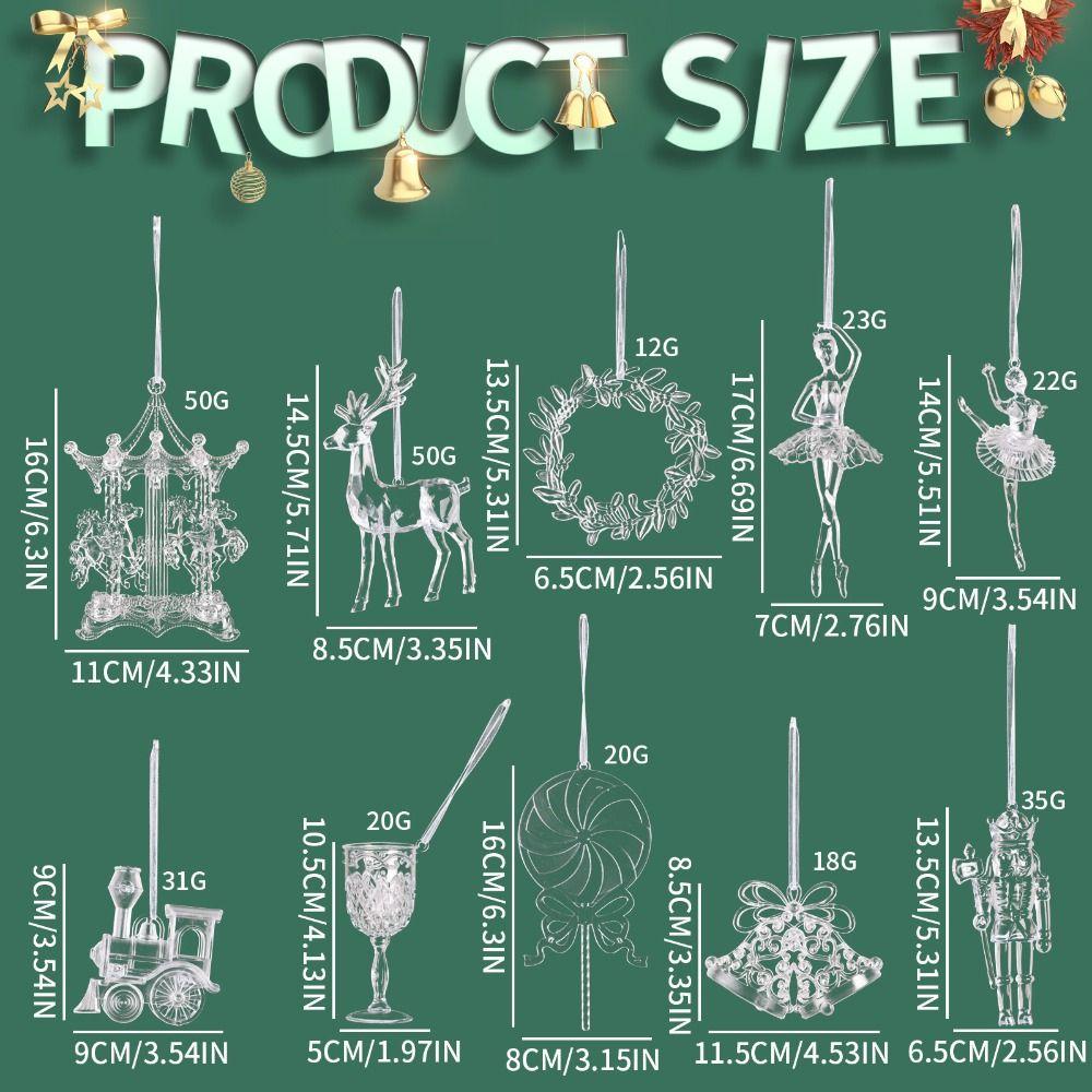 Carousel Acrylic Christmas Tree Ornaments DIY Ballet Girl Pendants  New Year