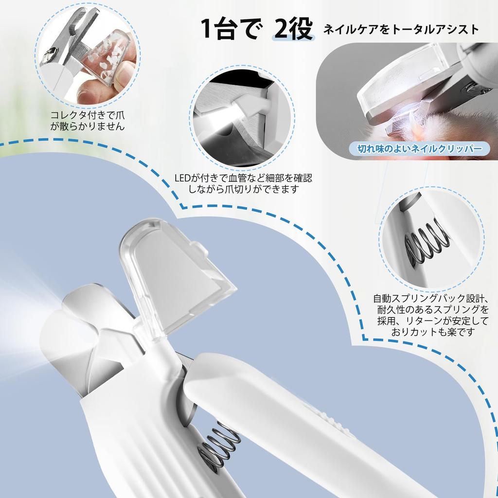 SUPTMAX Neuer Haustiernagel Elektrischer Nagelschärfer mit LED-Anzeige und Licht für Hunde und USB Einfach Verhindert und Sicher und Elektrischer Nagel Einfach Geeignet für