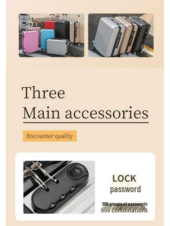 Sturdy and Durable Three-Piece Luggage Set with Anti-Collision Corners: 20, 24, 28 Inch Sizes