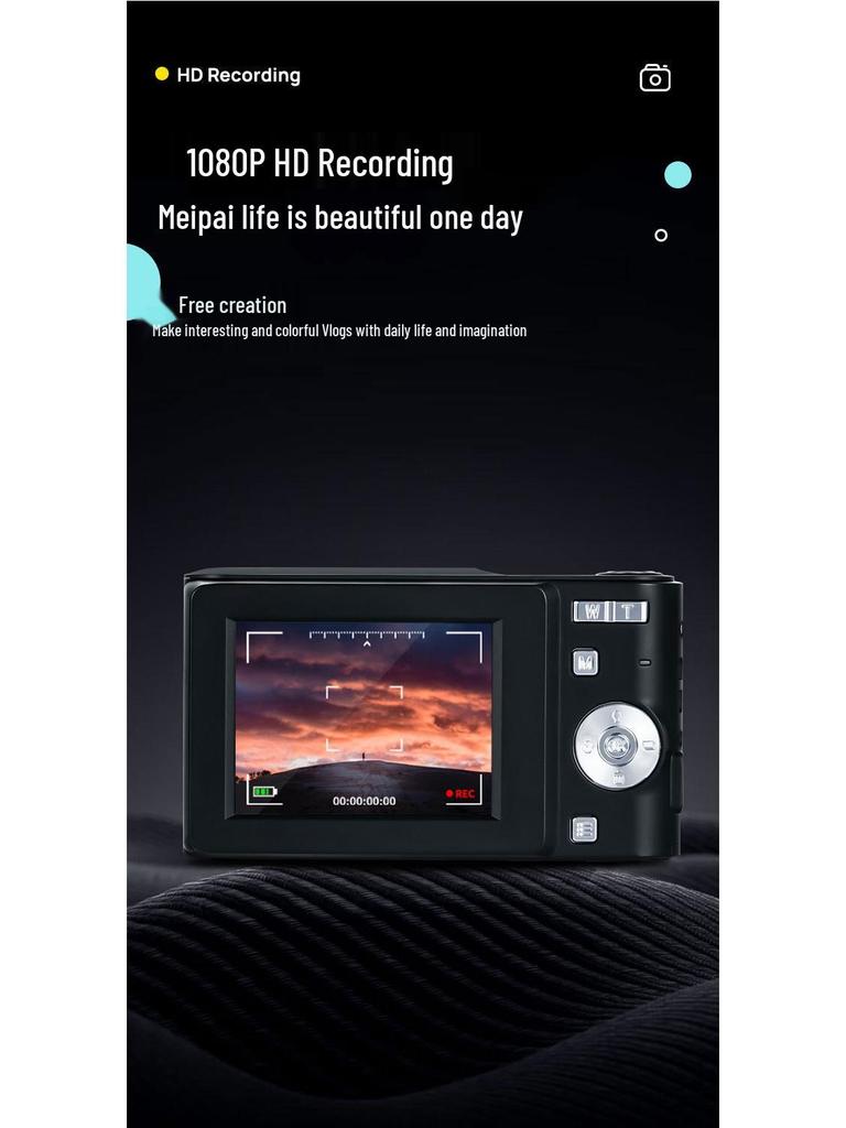 High-Resolution CCD Student Mirrorless Camera - Portable Digital Card Camera