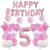Pink Birthday Theme Pink Aluminum Film Balloon Set with Latex Sequin Balloon Decorations