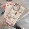Sweet Girl Puppy Apple16Phone case17pro max Suitable for three-dimensional leatherwork iPhone15Anti-Fall14Hard