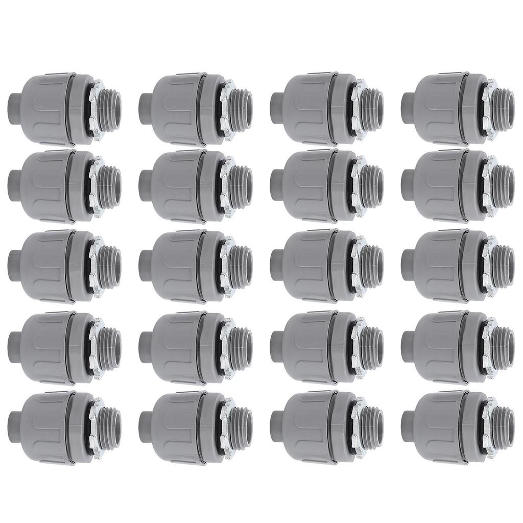20 st Vattentäta rörkopplingar 1 2 tum NPT Nylon 6 Icke-metalliska rörfittings