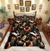 Homewish Fox Rabbit Snake Duvet Cover SetJungle Animal For Teens Bedding SetFlower Mushroom Decor