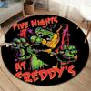 FNAF Runder Teppich, Teppich für Wohnzimmer Schlafzimmer Sofa Spielzimmer Dekor, Rutschfeste Bodenmatte