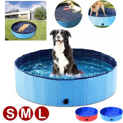 160*30cm/120*30cm/ 80*20cm Pet Pool Foldable Dog Bath Swimming Pool Portable Pet Pool With Drain Valve Outdoor Dog Bathing Tub