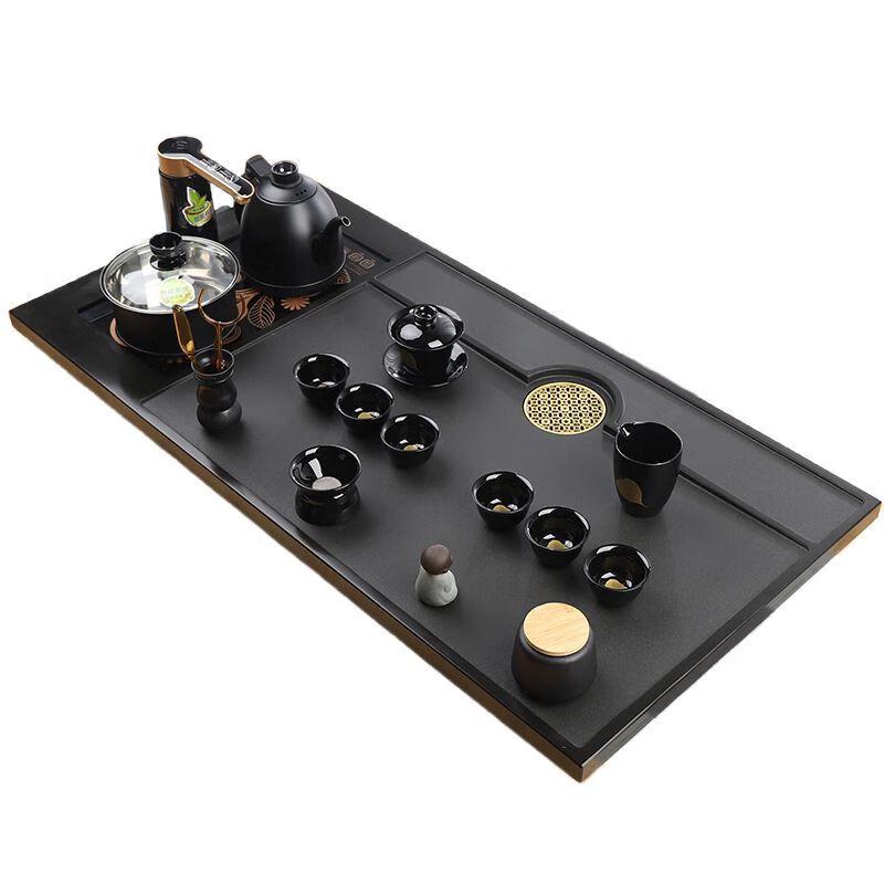 Qianxing Automatic Black Gold Stone Tea Set