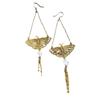 Elegant Butterfly Fairy Tassel Gold Long Chain Earrings