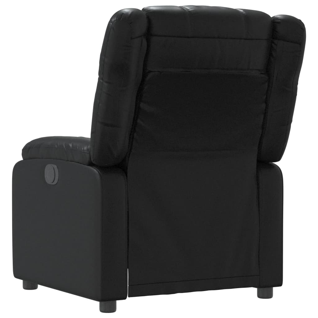 Recliner Chair Black Artificial Leather