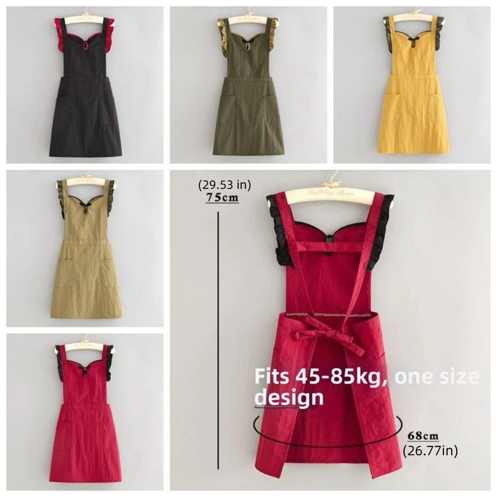 Adjustable Waterproof Apron Breathable Kitchen Apron Creative Cooking Apron  Nail Salons