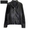 DIESEL BlackGold Black Elbow Patch Full-zip Cowhide Leather Jacket Jacket 48 blackUsed