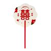 Chinese Style Bridesmaid Group Fan Flower Shape Double Sided Wedding Hand Fan Plastic Blessing Fan Wedding Small Fan