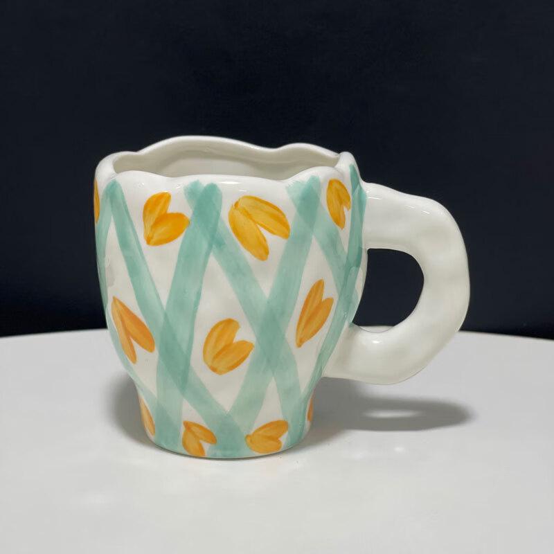 Handmade Irregular Ceramic Love Heart Mug