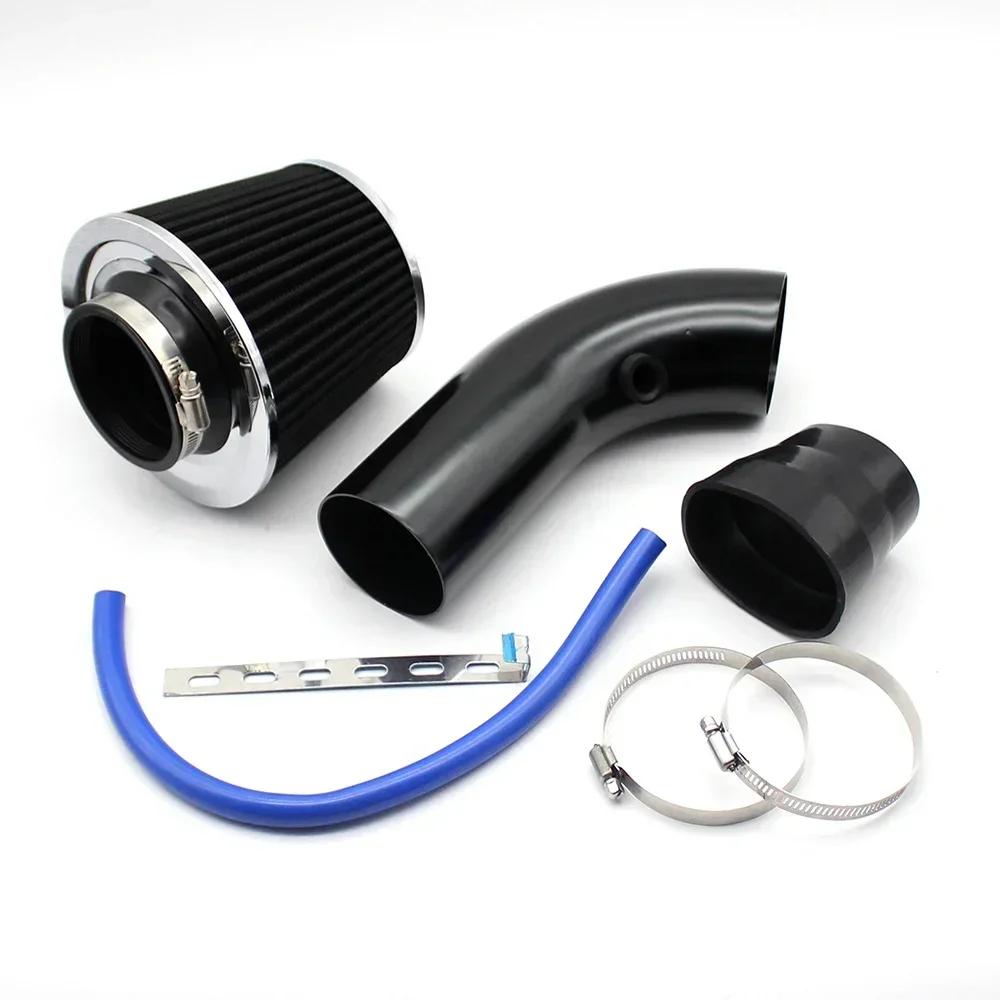 Universal 76mm 3'' High Flow Air Filter Intake Pipe Filter Car Modification Mushroom Head High Cold Air-Filter Aluminum Pipe Kit
