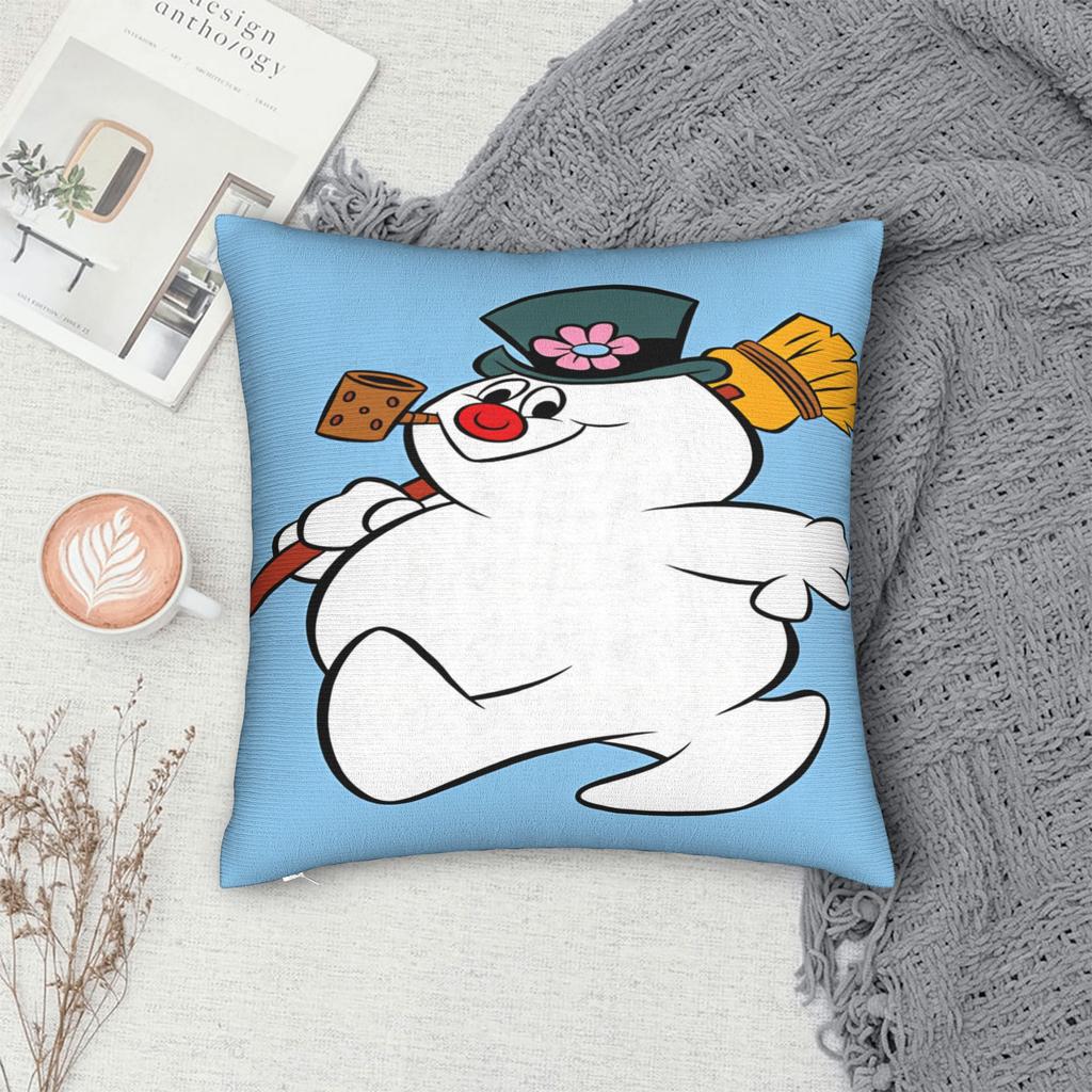 Pillow Case Snowman Frostys Soft Pillow Cover For Sofa Bedroom Home Decor Vintage Pillowcases