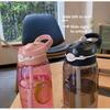 1L Straw Sports Water Bottle Portable Large Capacity with Straw Sports Water Bottle Gym Camping Trip
