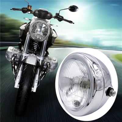 6 Inch 35W 12V Universal Retro Metall Nebel Lampe Motorrad Scheinwerfer Seite Montieren Runde Motor Scheinwerfer Für Halter für Halley/Suzuki