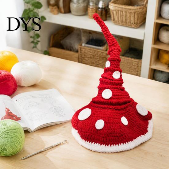 Handmade Gift for Craft Lovers Crochet Twisted Witch Hat DIY Kit, Fall Halloween Patterns Kit Adults, Autumn Party Decor Decoration