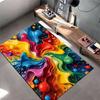 Abstract Rainbow Swirl Colorful Art Carpet for Home Decoration Suitable for use as an anti-slip for living room bedroom sofas