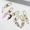 Korean Style Kitten Charm Zinc Zinc Alloy Keychains Animal  Little Fresh   Birthday Gift