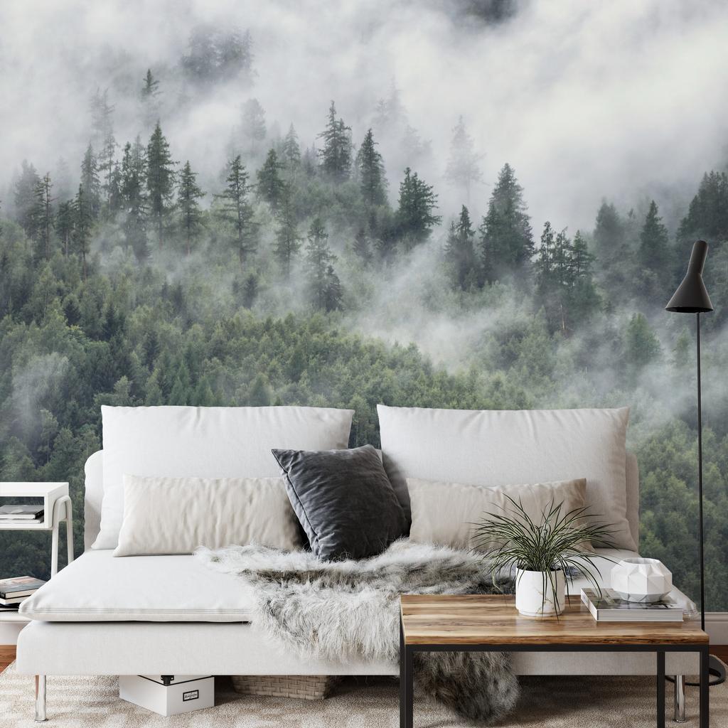 Photomural Forest In The Morning Mist Structural Vinyl 405x270