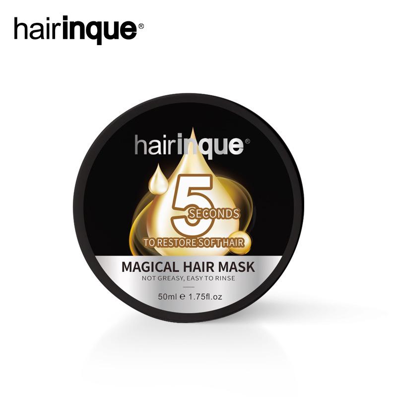 Hairinque 50 ml Magická maska ​​na vlasy Hĺbková opravná maska ​​na vlasy Výživa a jemný kondicionér Zlepšenie krepovatenia Opravuje poškodenie vlasov Obnovuje hebkú starostlivosť o vlasy