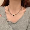 Sweet Cool Freshwater Pearl Zircon Necklace Female Hip Hop Sweet Cool Hottie Premium Design Sense Niche Clavicle Chain
