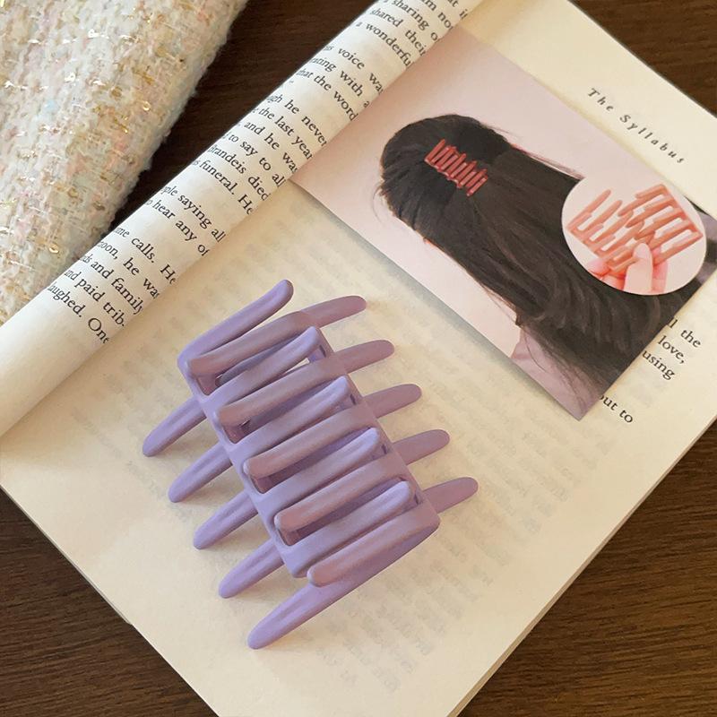 Vintage Cross Comb Hair Claws for Women Girls Fashion Acrylic Solid Color Double Side Comb Clamp Tooth Hairpin Hair Accessoriees