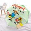 Pippi Langstrumpf Themen-ReiseregenSchirm - 8 Rippen, Automatisches Öffnen und Schließen, Tragbares FaltDesign, Kompakter und Stilvoller Schirm Geeignet