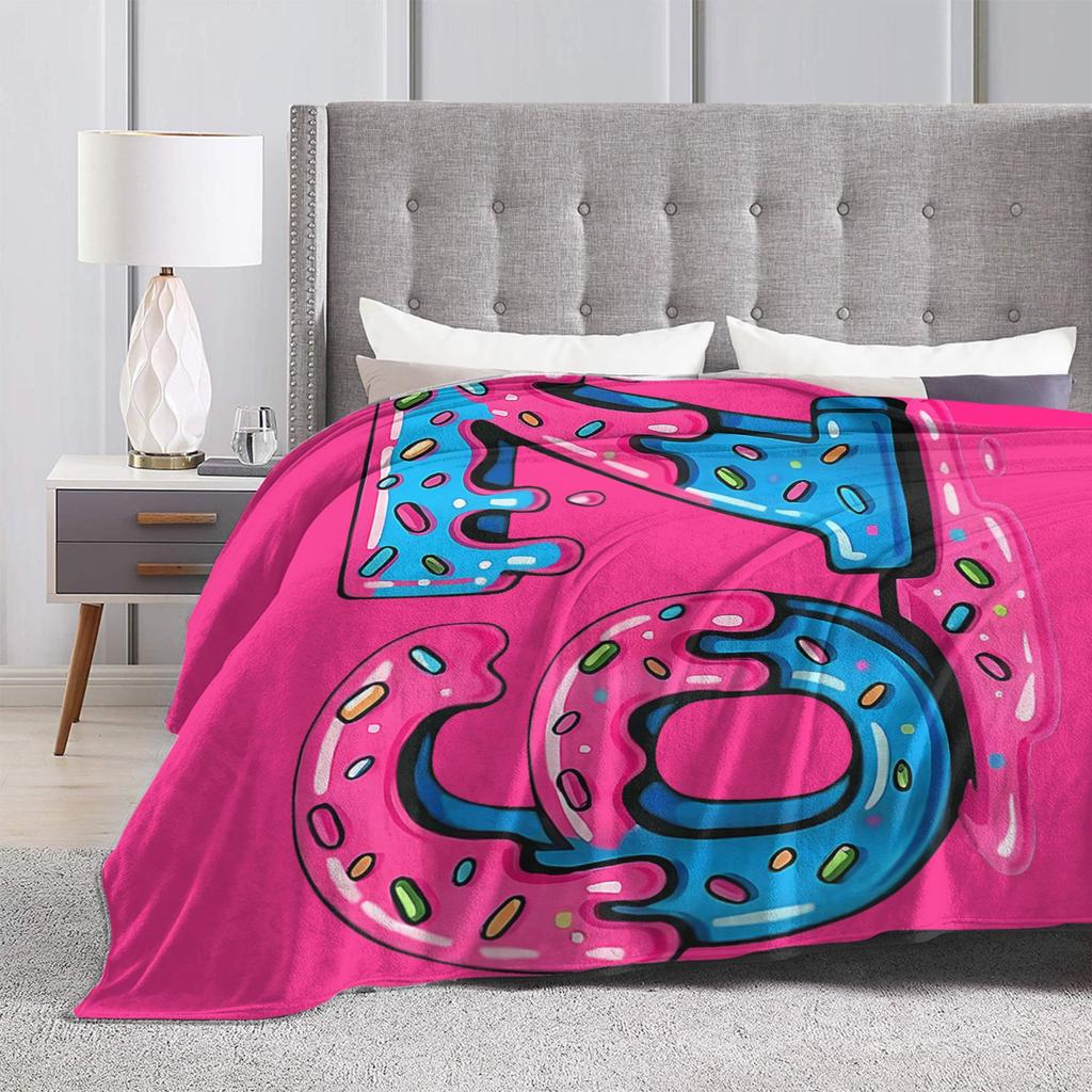 Super Soft Blanket Decorative Funny 67 Six Seven Meme Ice Cream Throw Blanket  Flannel Bedspread For Couch Chair Sofa Bed Cover