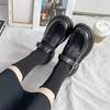 British small leather shoes women's spring spring spring with skirt French platform black retro Mary Jane shoes jk shoes Japanese