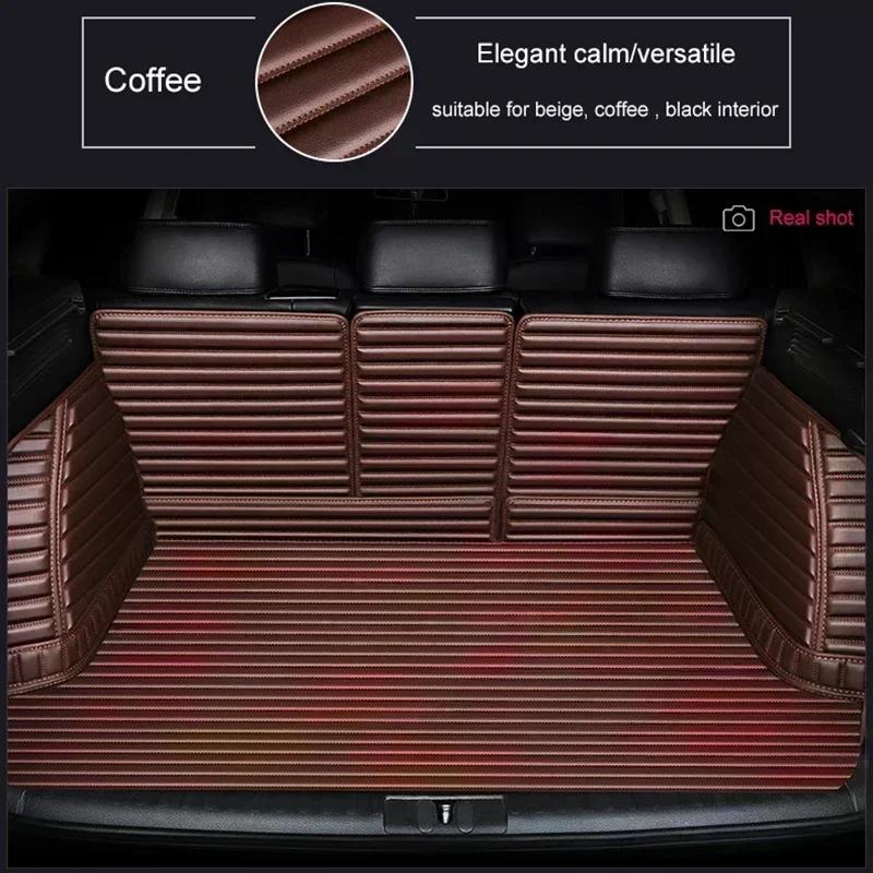 Customized Stripe 5D Full Coverage Car Trunk Mat for Hyundai Kona ENCINO i30 Creta ix25 2020-2022 Car Accessories Carpet