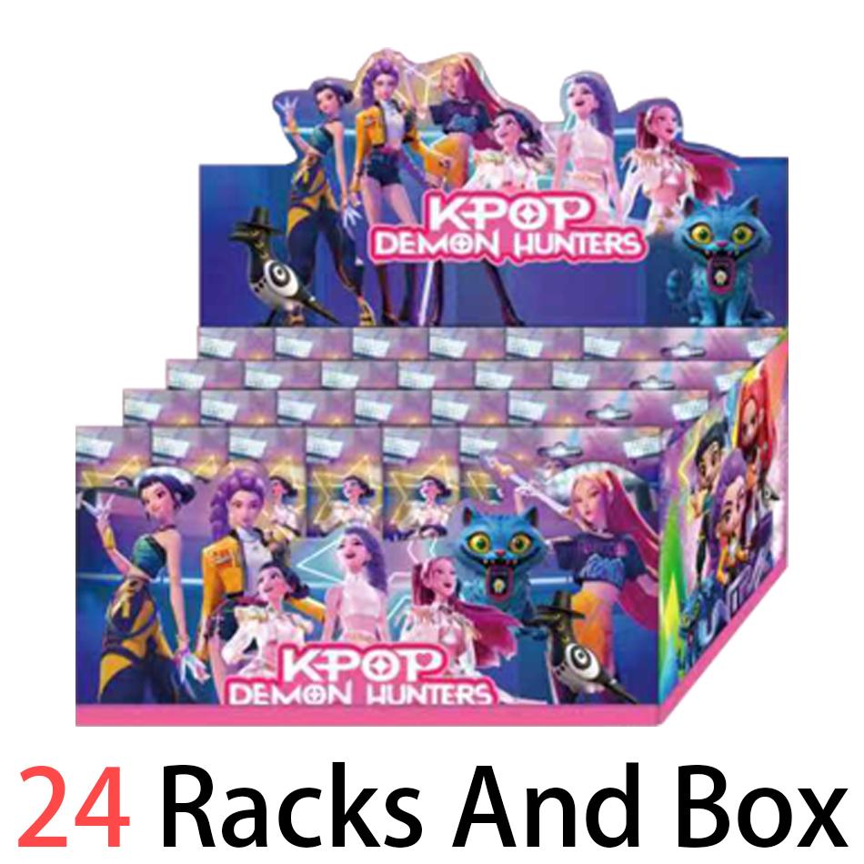 Anime 24 Stück Kpop Dämonenjäger Box Dämonenjäger Rumi Mira Zoey Tiger Spielzeug Schreibtischdekoration Statuen Ornament Kind Weihnachtsgeschenke