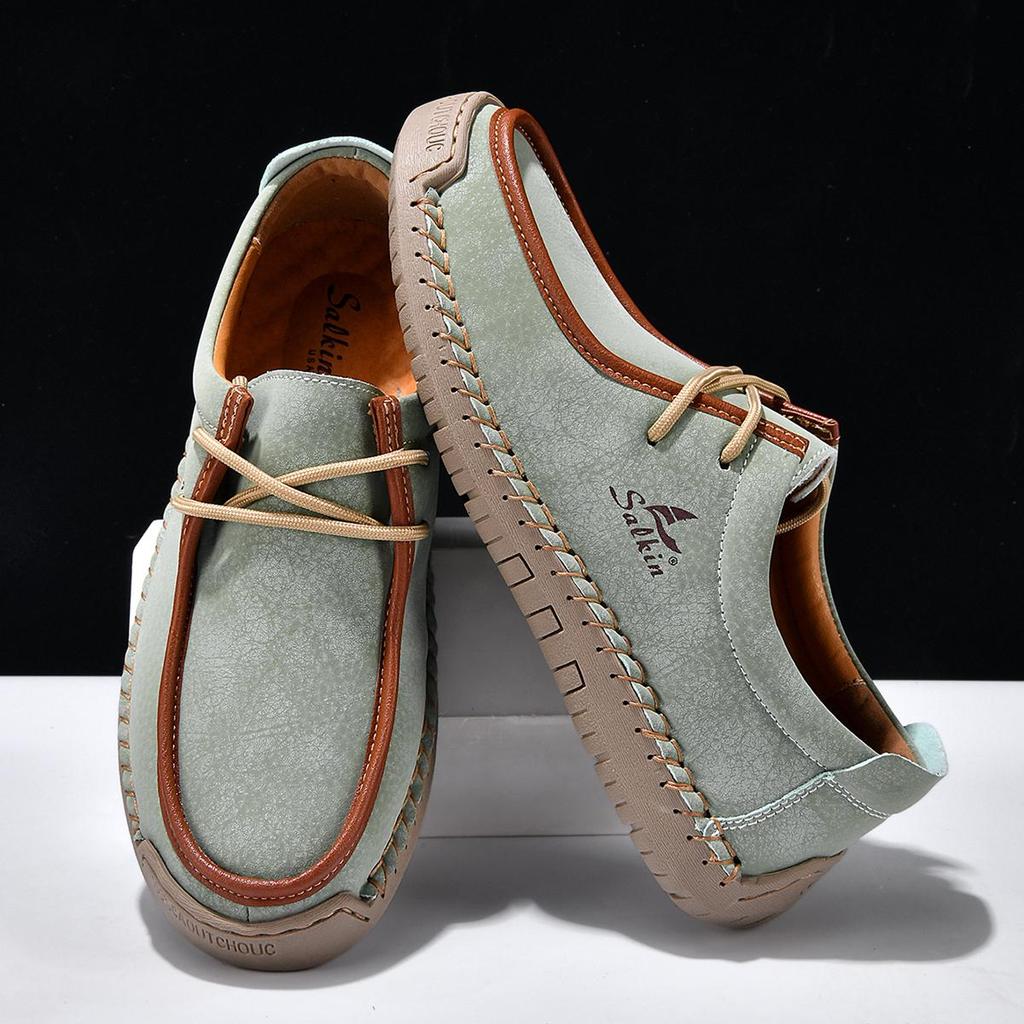 Unisex Schuhe Handgefertigte Lässige Lederschuhe Herren Komfort Fahrschuhe Weiche Leder Slipper Herrenschuhe Mokassins Damenschuhe