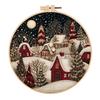 1set Christmas Snow Scene DIY Cross Stitch Kit - Suitable for Beginners, Includes Tools, Stitch Tutorial, and Embroidery Fabric Material Set