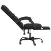Vidaxl Foldable, Massage Office Chair, Black, Faux Leather