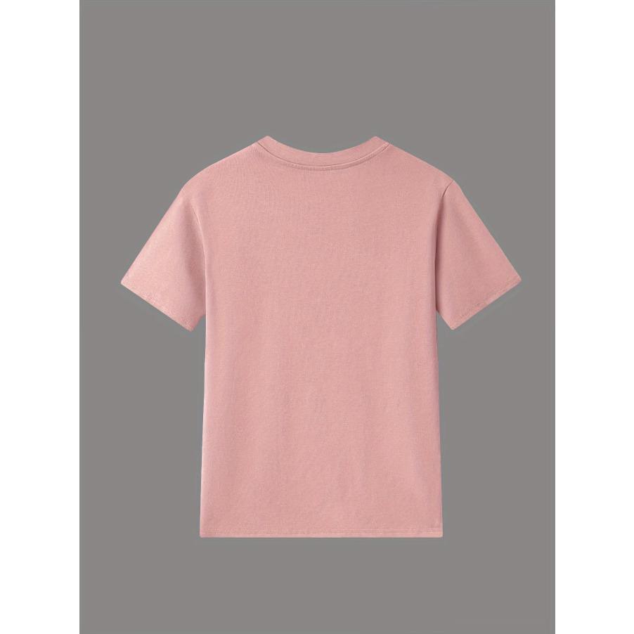 100% Cotton Short Sleeved T-shirt for Women Summer, Fashionable, Comfortable, Breathable, Round Neck Casual Top