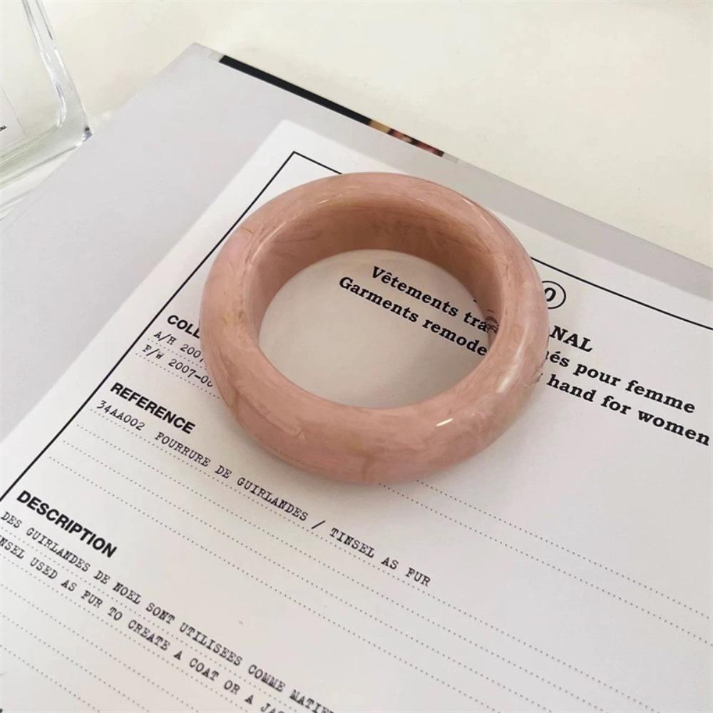 Smudging Acrylic Bangle Vintage Retro Hand Ring Creative Wide Bracelet  Hand Jewelry